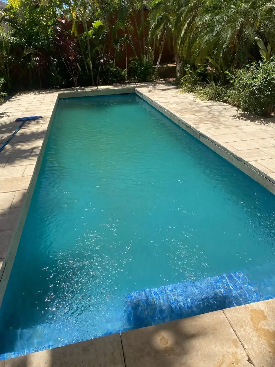 Piscina antes del mantenimiento